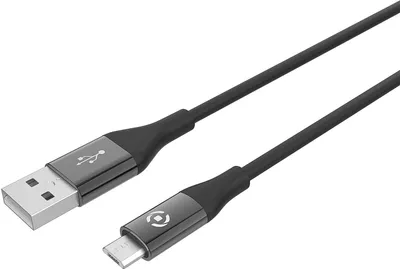 Produktbild von Celly USBMICROCOLORBK, 1 m, USB A, Micro-USB B, USB 2.0, Schwarz