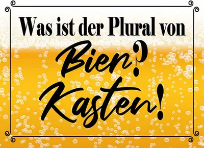 Produktbild von vianmo Holzschild 30x40 cm was ist Plural von Bier? Kasten!
