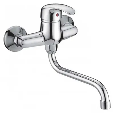 Obrázok produktu pre Drezová batéria nástenná PERLA s "S" ramenom, rozstup 150mm, chróm