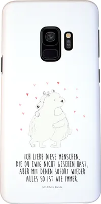 Produktbild von Mr. & Mrs. Panda Samsung Galaxy S9 Handyhülle Eisbär Umarmen - Weiß - Geschenk, Lustige Sprüche, Handy Case, Hülle, Cover, Schutzhülle