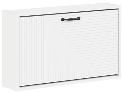 Image de vidaXL Armoire à chaussures murale HAARLEM, 71 x 17 x 43 cm, blanche