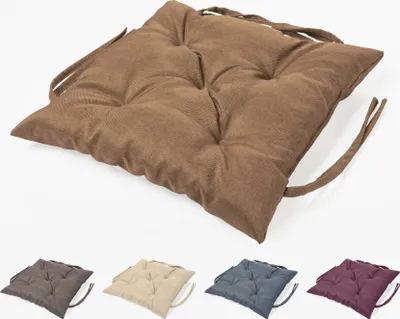 Produktbild von sunnypillow Bankauflage Stuhlkissen Bankkissen 45 x 45 cm Sitzkissen für Hollywoodschaukel Polsterauflage Auflage für Gartenbank viele Farben und Größen zur Auswahl Braun
