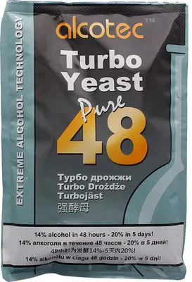Produktbild von Alcotec 48 Pure Turbo Super Hefe-Packungen, mit 20% Alkoholgehalt