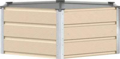 Obrázok produktu pre vidaXL Kvetináč slonová kosť 129 x 129 x 45 cm oceľ