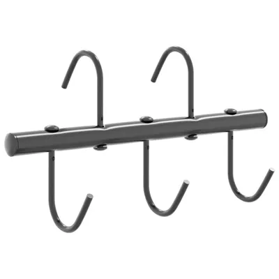 Immagine prodotto di vidaXL Supporto per snaffle con 5 ganci girevoli in acciaio nero