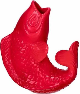 Immagine prodotto di Gift Company Vase Mamsell Koi XS, Dekovase in Fisch-Form, Steingut, Neon Pink, H 15.5 cm, 1214302082