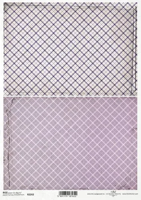 Image de ITD Papier de riz pour découpage - technique de serviette - R2242 en quadrillé, violet