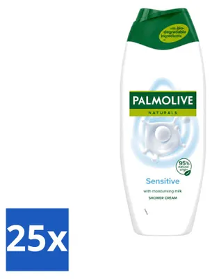 Produktbild von 25 x Palmolive Naturals Sensitive Duschgel für empfindliche Haut - 500 ml - Vorteilspackung - 25 Stücke