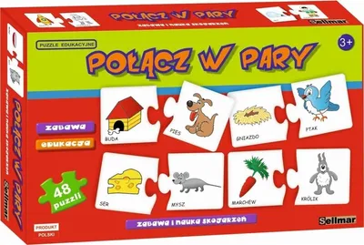 Produktbild von Puzzle edukacyjne 48 połącz w pary