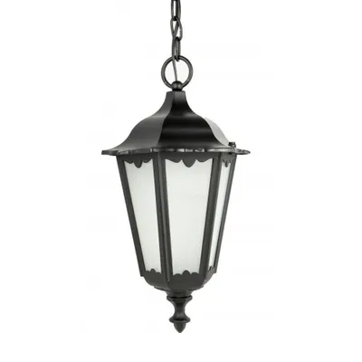 Zdjęcie produktu dla Lampa wisząca zewnętrzna 24 cm średnicy 1xE27 czarna IP43 SU-MA Retro K 1018/1/D
