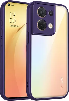 Produktbild von Hülle für Oppo Reno8 5G Transparente Rückseite TPU Bumper Stoßfest Handyhülle Lila