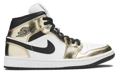 Produktbild von Air Jordan 1 Mid Metallic Gold Black White - EU: 42