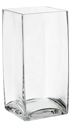 Glas-Tafelvaas transparent 12x12x25 cm