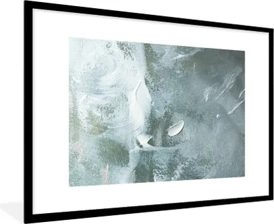 Produktbild von MuchoWow® Gerahmtes Poster Acrylfarbe - Strukturen - Abstrakt 90x60 cm - Poster mit Schwarzem Bilderrahmen Wandposter Rahmen Foto Bilder - Wanddekoration - Fotos