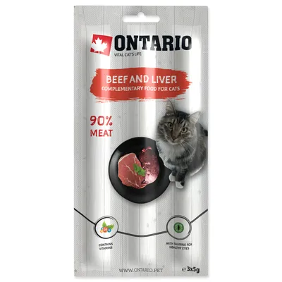 Zdjęcie produktu dla Przysmak Ontario wołowina i wątróbka, pałeczki 3x5g