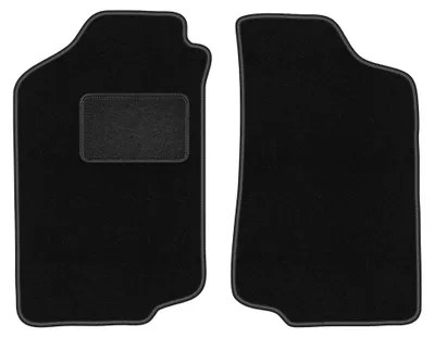 Produktbild von Velours-Fußmatten Vorne für Volkswagen Golf II 1983-1992 (Schrägheck) – 2-tlg, Schwarz, passgenau – Wielganizator LUX