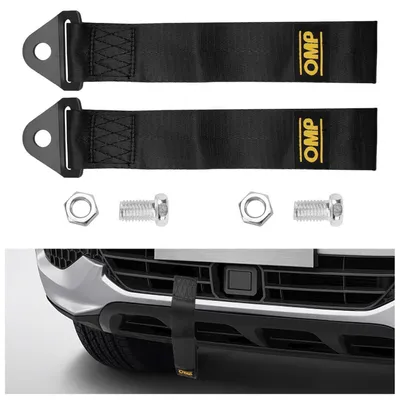 Produktbild von 2x Abschleppschlaufe Nylon Schwarz 28cm für Stoßfänger Rennwagen