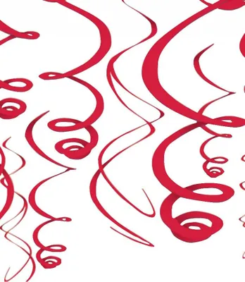 Image de 12 Spirales décoratives rouges