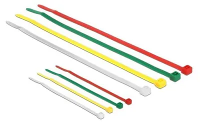 Zdjęcie produktu dla DeLOCK 18628, Nylon, Zielony, Czerwony, Przezroczysty, Żółty, 200 szt.
