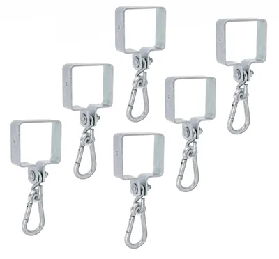Image de Alberts 844080 Collier de balançoire, pour bois carré, électro-galvanisé, passivé à couche épaisse, 90 x 90 mm, 6 pièces