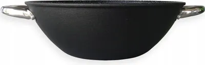 Zdjęcie produktu dla WOK Z ŻELIWA 32 cm Pokrywka INDUKCJA KAMILLE