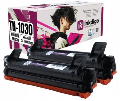 Produktbild von Inkdigo 2er-Pack Toner TN1030 für Brother DCP-1510, DCP-1510E, DCP-1512, DCP-1512A – Schwarz,