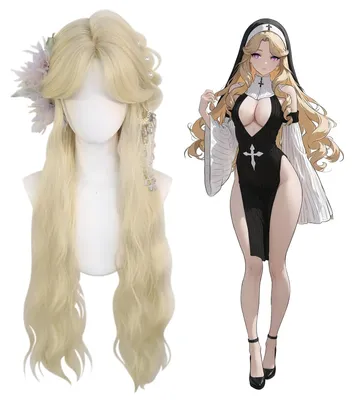 Produktbild von Anime-Cosplay-Perücke für Damen mit Farbverlauf