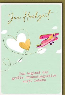 Produktbild von Hochzeit  - Glückwunschkarte im Format 11,5 x 17 cm mit Umschlag