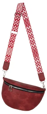 Produktbild von Bauchtasche (76232) Umhängetasche Crossbody-Bag Hüfttasche Kunstleder Italy-Design RED