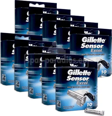 Produktbild von Gillette Sensor Excel Rasierklingen, 10er Pack x 10