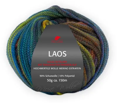 Produktbild von Pro Lana LAOS 50 g geflochtene Wolle im Tropenlook 150 m Farbe 092 - winter