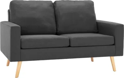 Produktbild von vidaXL 2-Sitzer-Sofa Dunkelgrau Stoff