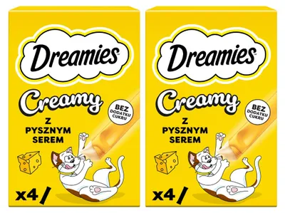 Produktbild von Dreamies Creamy 8x10g Cremys Leckerli für Katzen mit Käse