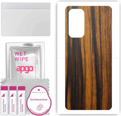 Produktbild von apgo Rückseite Schutzfolie, Skin, kompatibel mit OnePlus Nord 2, Hinten Displayschutzfolie aus Vinylfolie, kratzfest, einfache Montage - Tigerwood