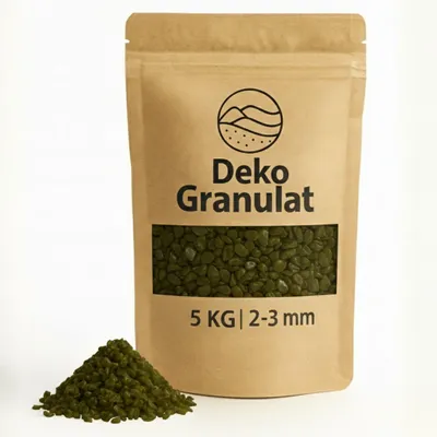 Produktbild von Deko-Granulat 5 KG olivgrün Ø 2-3 mm Vasen Glas-Füllung Streudeko