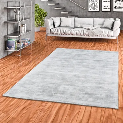 Produktbild von Luxus Designer Teppich Roma Silbergrau, Größe:70x300 cm
