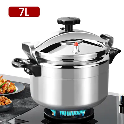Obrázok produktu pre Rýchlovarná nádoba – hliník – 7 litrov – vhodná na plynovú varnú dosku – bezpečnostný ventil – rýchle varenie