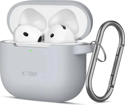 Immagine prodotto di Tech-Protect Gancio in silicone Apple Airpods 4 Grigio pastello
