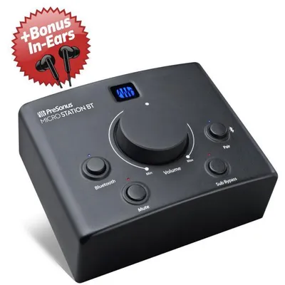 Produktbild von Presonus Micro Station BT Monitor-Controller + Bonus In-Ear Kopfhörer