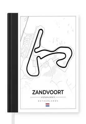 Obrázok produktu pre MuchoWow® Zápisník Denník Rozpočet A5 Formula 1 - Circuit Zandvoort - Závodná trať - Holandsko - Biela
