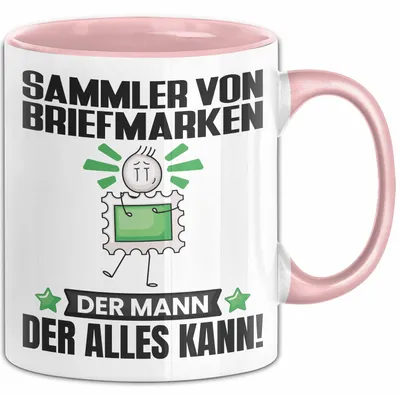 Produktbild von SammlervonBriefmarken Tasse Geschenk für SammlervonBriefmarken Der Mann Der Alles Kann Geschenkidee zum Geburtstag (Rosa)