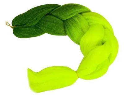 Produktbild von Kunsthaar Ombre Grün / Neonzöpfe W10344