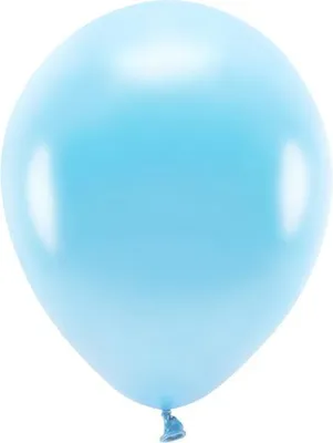 Produktbild von Öko-Luftballons 30cm metallic, hellblau (1 Packung / 10 Stück)
