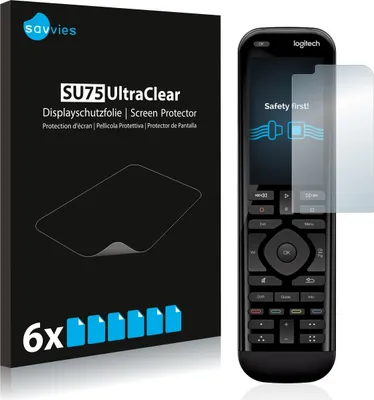 Produktbild von 6x Für Logitech Harmony Elite Schutzfolie Savvies Displayschutz Display Schutz Folie Klar Transparent