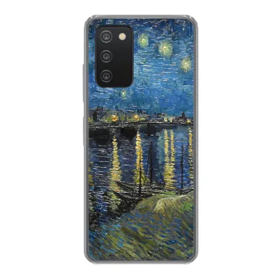 Produktbild von MuchoWow® Handyhülle Schutzhülle Hülle für Samsung galaxy a73 Sternennacht über der Rhone - Van Gogh - Kunst Silikon Softcase Handy Hülle - Handyhülle