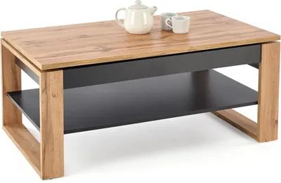 Zdjęcie produktu dla Ława podnoszona BETTY 114x65(92)cm dąb artisan/czarna