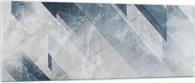 Produktbild von Bilder auf glas - Einteilig - Blau Weiß Figuren - 140x50cm - Glasbilder - Wandbilder - Bilder - zum Aufhängen bereit - Wanddekoration aus Glas - Glas Bilder - Wandbild auf Glas - GAB140x50-5082