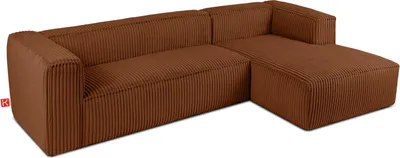 Produktbild von KONSIMO Modernes Ecksofa Rechts "FEROX", rot, Kord-Stoff, MODERN, 305x73x175cm