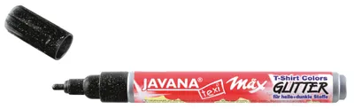 Produktbild von Kreul Javana texi mäx Glitter Stoffmalfarbe helle & dunkle Stoffe schwarz
