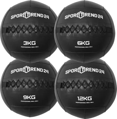 Produktbild von Wall Ball 3kg + 6kg + 9kg + 12kg | Gewichtsball Trainingsball Fitness Stationstraining Krafttraining